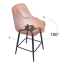  Zuo Keppel 109972 Swivel Counter Stool - Brown IMAGE 7