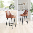  Zuo Keppel 109972 Swivel Counter Stool - Brown IMAGE 9