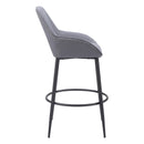  Zuo 110078 Vila Barstool - Gray IMAGE 2