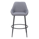  Zuo 110078 Vila Barstool - Gray IMAGE 3