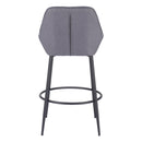  Zuo 110078 Vila Barstool - Gray IMAGE 4
