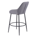  Zuo 110078 Vila Barstool - Gray IMAGE 5
