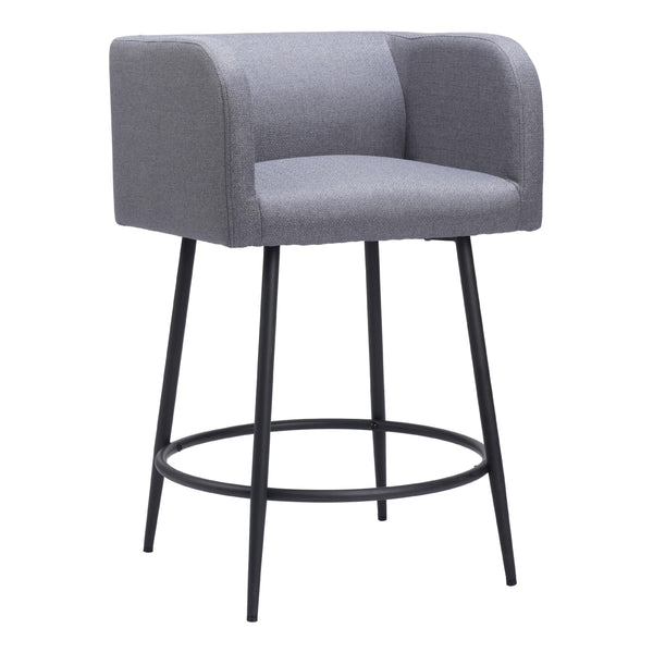  Zuo Horbat 110065 Counter Stool - Grey IMAGE 1