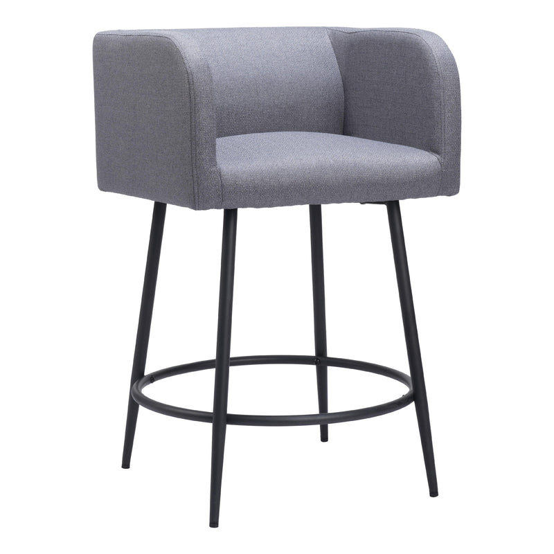  Zuo Horbat 110065 Counter Stool - Grey IMAGE 1