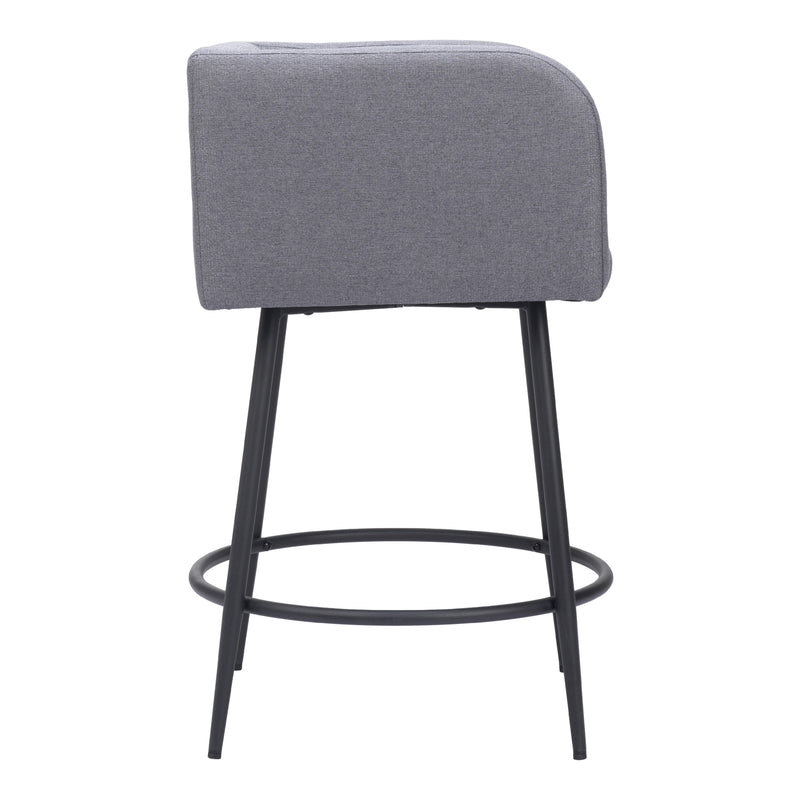  Zuo Horbat 110065 Counter Stool - Grey IMAGE 2
