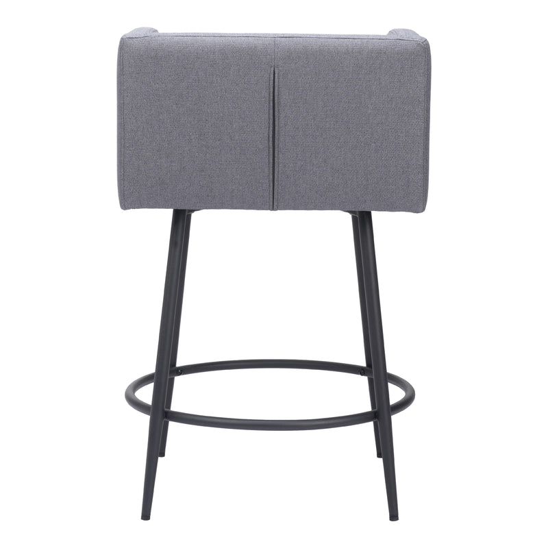  Zuo Horbat 110065 Counter Stool - Grey IMAGE 4
