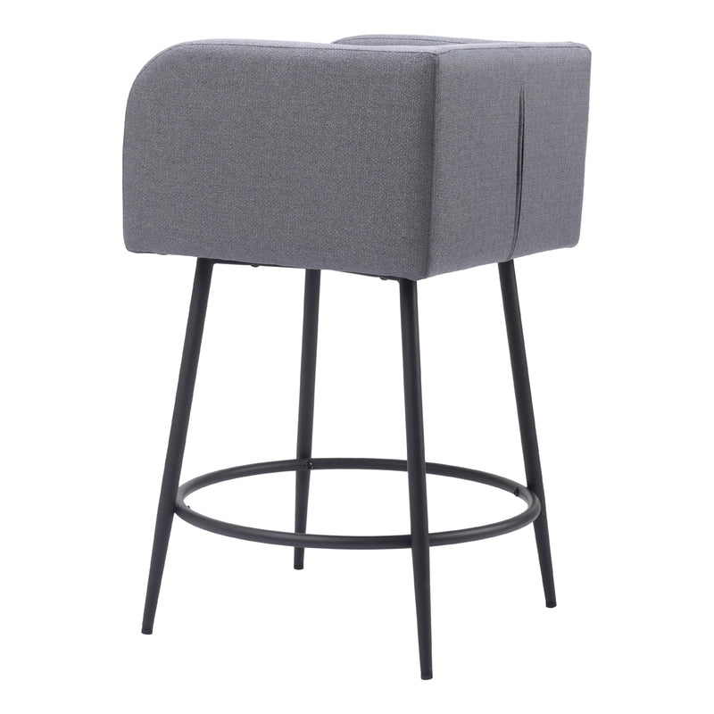  Zuo Horbat 110065 Counter Stool - Grey IMAGE 5