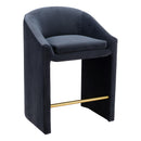  Zuo Emas 109992 Counter Stool - Midnight Grey IMAGE 1
