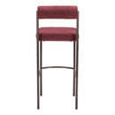  Zuo Livorno 109814 Barstool - Red & Bronze IMAGE 4