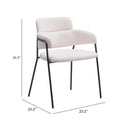  Zuo Marcel 109663 Dining Chair - Cream IMAGE 11
