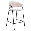  Zuo Josephine 109671 Counter Stool - Cream IMAGE 1