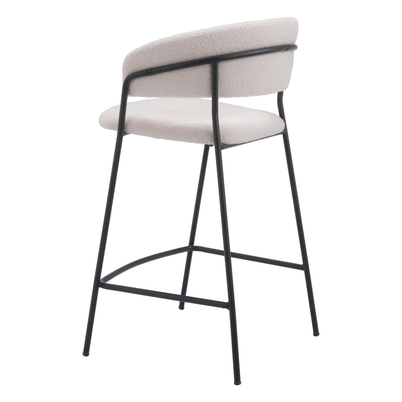  Zuo Josephine 109671 Counter Stool - Cream IMAGE 5