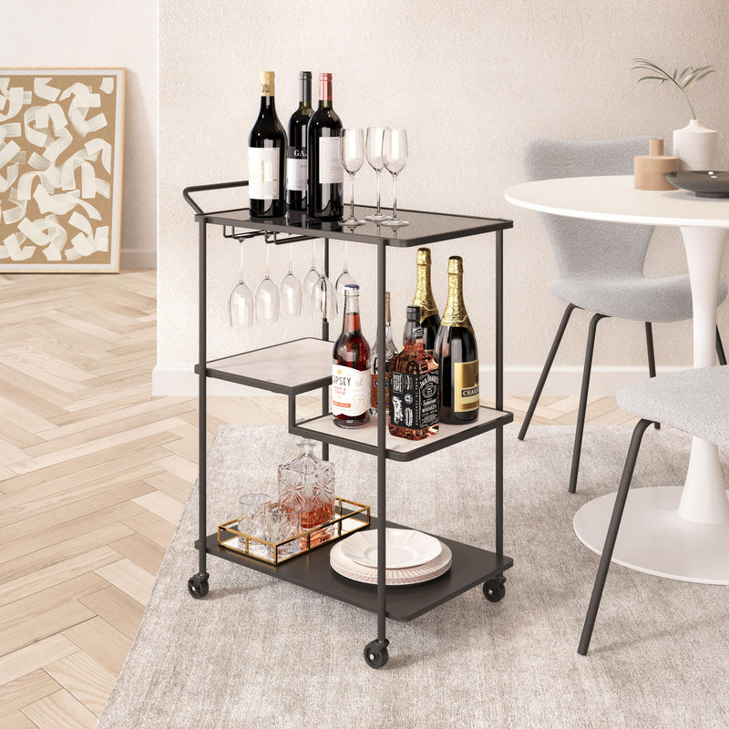  Zuo Constanza 109845 Bar Cart - Black IMAGE 10