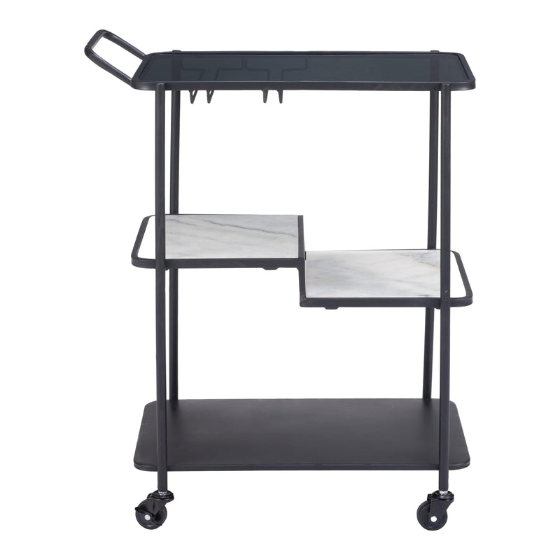  Zuo Constanza 109845 Bar Cart - Black IMAGE 3
