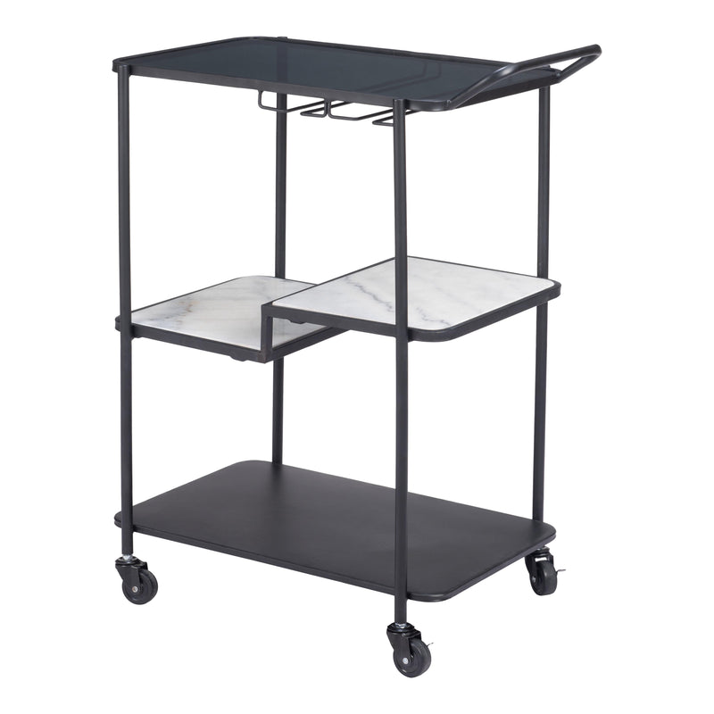  Zuo Constanza 109845 Bar Cart - Black IMAGE 5