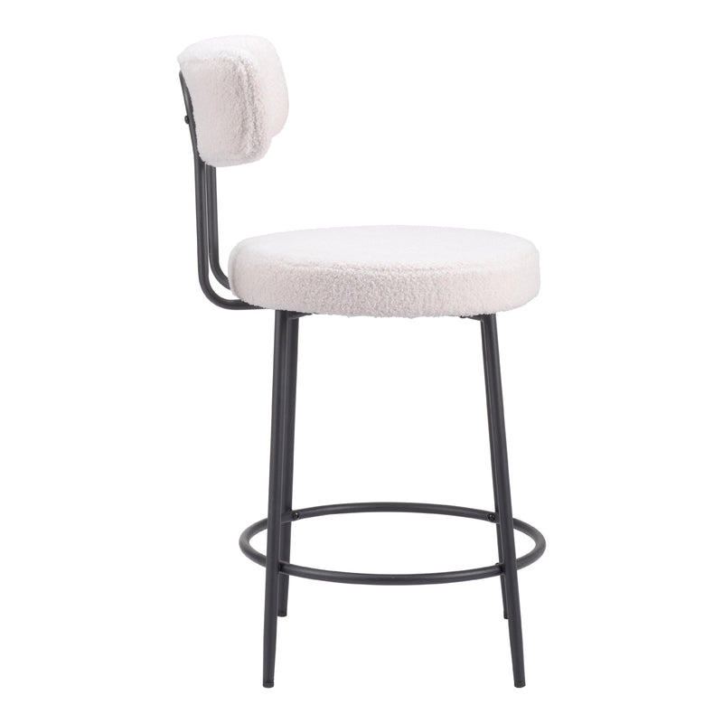  Zuo Blanca 109739 Counter Stool - Ivory IMAGE 2