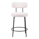  Zuo Blanca 109739 Counter Stool - Ivory IMAGE 3
