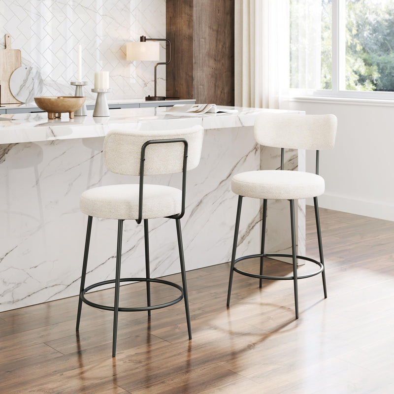  Zuo Blanca 109739 Counter Stool - Ivory IMAGE 8