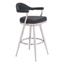  Zuo Vagur 110045 Swivel Barstool - Black IMAGE 1