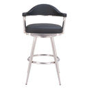  Zuo Vagur 110045 Swivel Barstool - Black IMAGE 3
