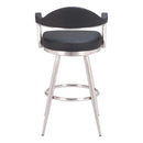  Zuo Vagur 110045 Swivel Barstool - Black IMAGE 4