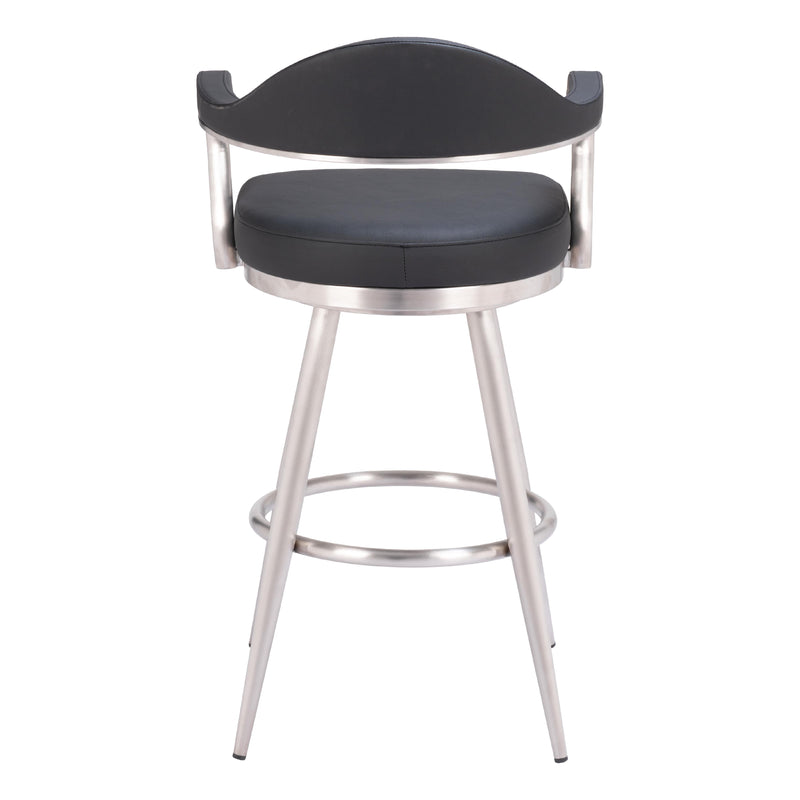  Zuo Vagur 110045 Swivel Barstool - Black IMAGE 4