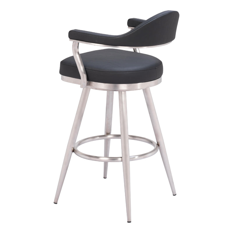  Zuo Vagur 110045 Swivel Barstool - Black IMAGE 5
