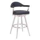  Zuo Vagur 110045 Swivel Barstool - Black IMAGE 6