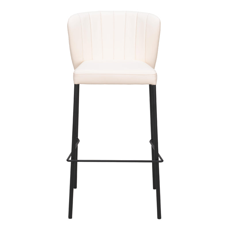  Zuo Linz 109782 Barstool - Cream IMAGE 3