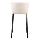  Zuo Linz 109782 Barstool - Cream IMAGE 4