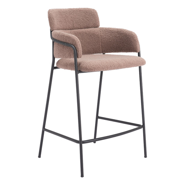  Zuo Marcel 109666 Counter Stool - Brown IMAGE 1