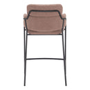  Zuo Marcel 109666 Counter Stool - Brown IMAGE 4