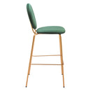  Zuo Odessa 109806 Barstool - Green & Gold IMAGE 2
