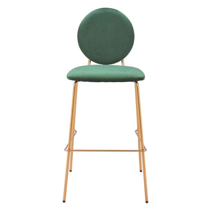  Zuo Odessa 109806 Barstool - Green & Gold IMAGE 3