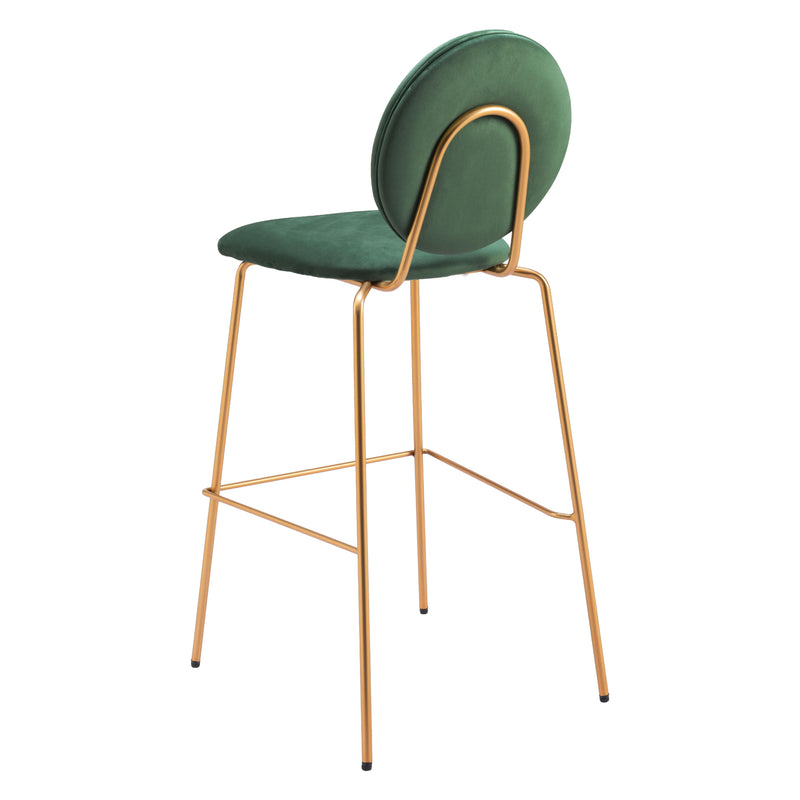  Zuo Odessa 109806 Barstool - Green & Gold IMAGE 5