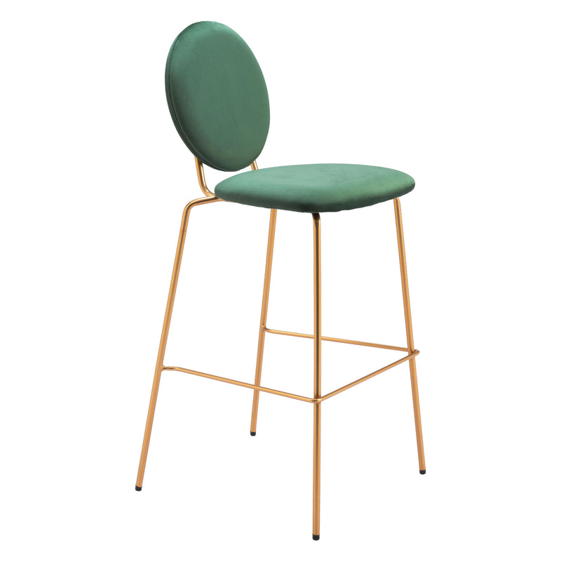 Zuo Odessa 109806 Barstool - Green & Gold IMAGE 6
