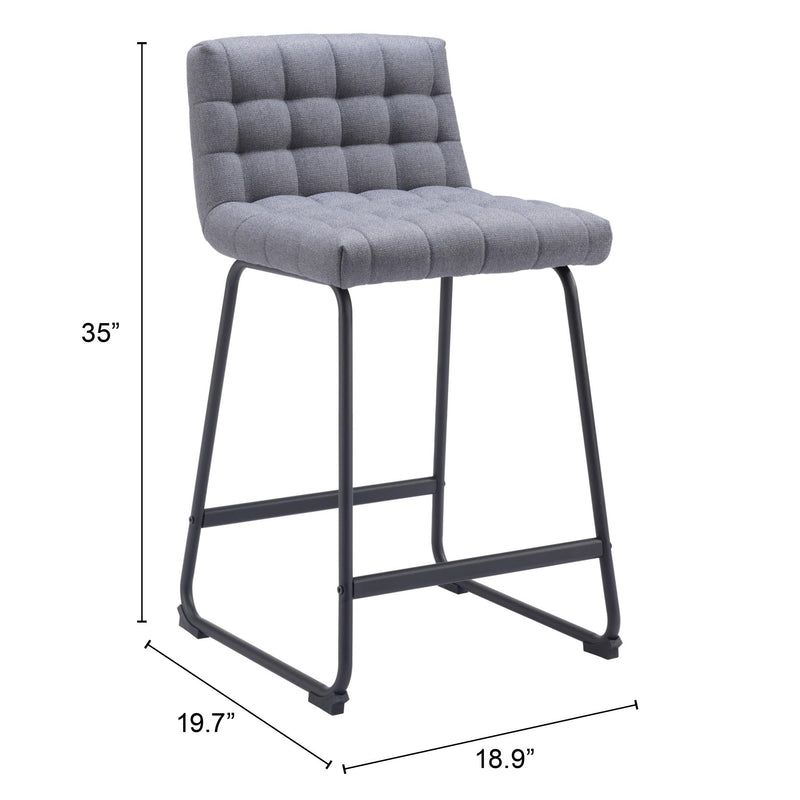  Zuo Pago 110071 Counter Stool - Grey IMAGE 12