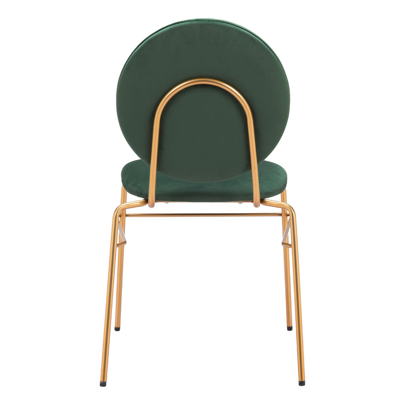  Zuo Odessa 109804 Dining Chair - Green & Gold IMAGE 4