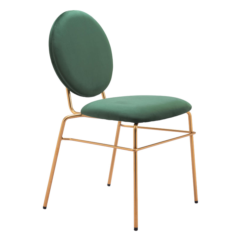 Zuo Odessa 109804 Dining Chair - Green & Gold IMAGE 6