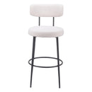  Zuo Blanca 109740 Barstool - Ivory IMAGE 3
