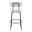  Zuo Blanca 109740 Barstool - Ivory IMAGE 4