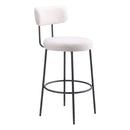  Zuo Blanca 109740 Barstool - Ivory IMAGE 6