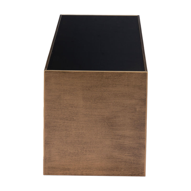  Zuo Reed 109842 Coffee Table - Brass & Black IMAGE 2