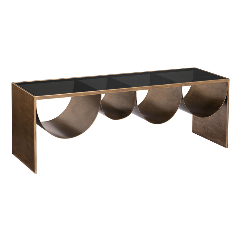  Zuo Reed 109842 Coffee Table - Brass & Black IMAGE 4