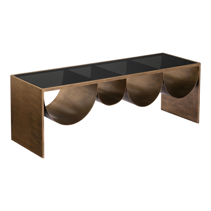  Zuo Reed 109842 Coffee Table - Brass & Black IMAGE 5