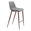  Zuo Magnus 109938 Barstool - Slate Grey & Walnut IMAGE 1