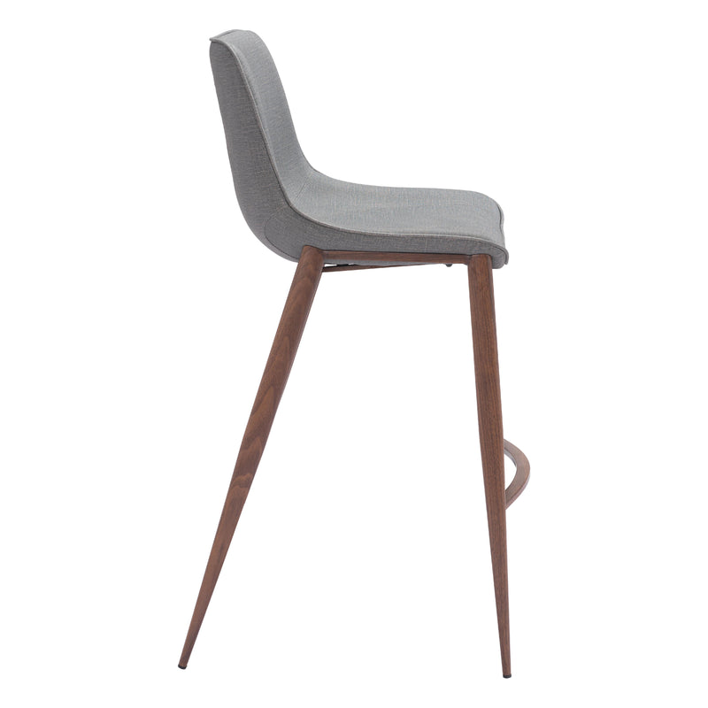  Zuo Magnus 109938 Barstool - Slate Grey & Walnut IMAGE 2