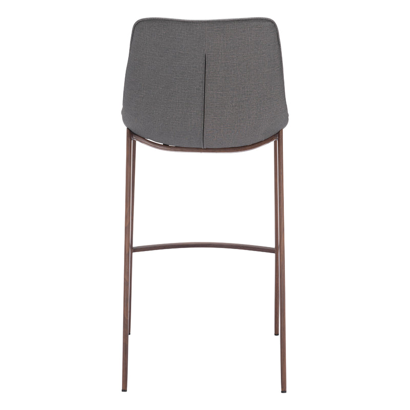  Zuo Magnus 109938 Barstool - Slate Grey & Walnut IMAGE 4