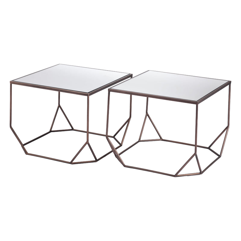  Zuo Arzon 109835 Coffee Table Set - Bronze IMAGE 4
