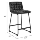  Zuo Pago 110068 Counter Stool - Black IMAGE 10